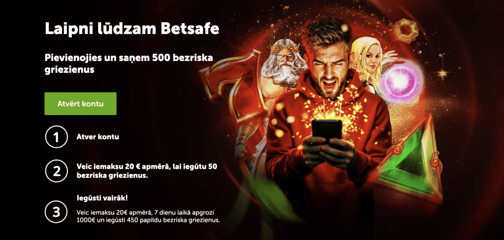 Betsafe bezriska griezieni jaunajiem klientiem
